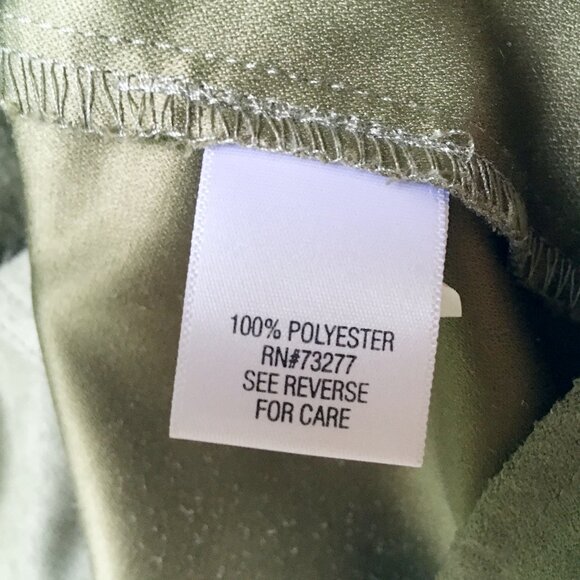 Green Faux-Suede Button Down Top - Croft & Barrow - Picture 5 of 5